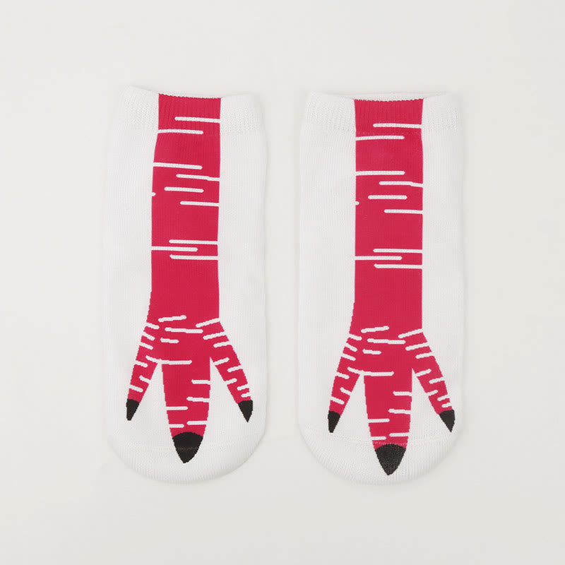 Chaussettes hautes 3D à motif pattes de poulet (4 paires) - image 2