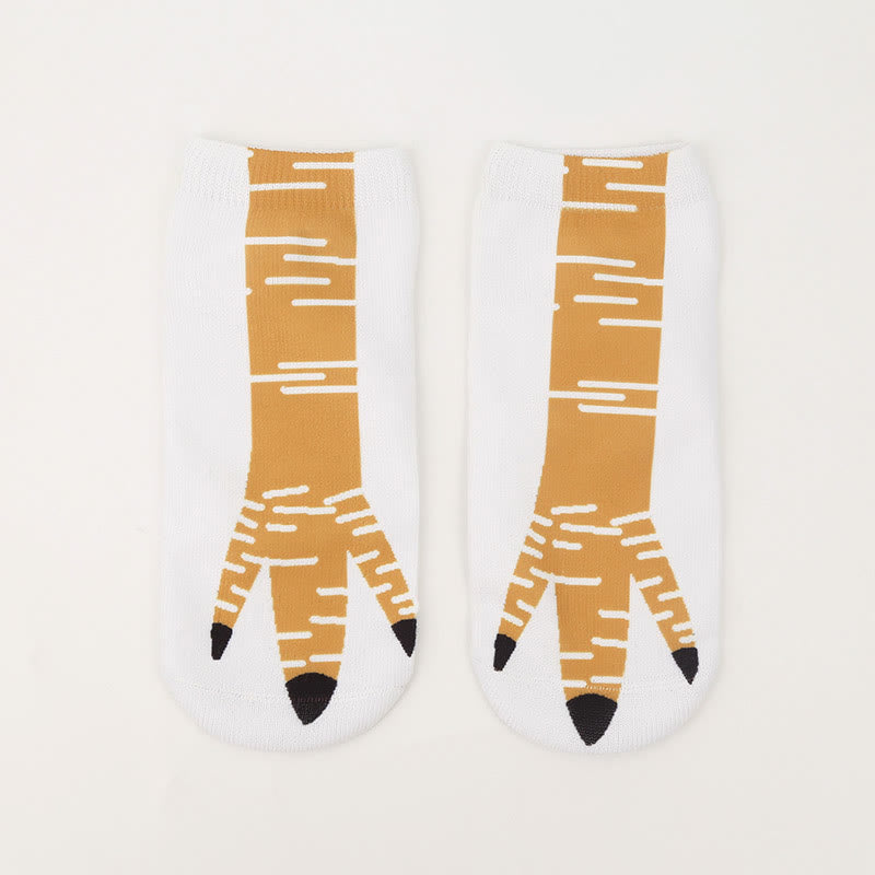 Chaussettes hautes 3D à motif pattes de poulet (4 paires) - image 4