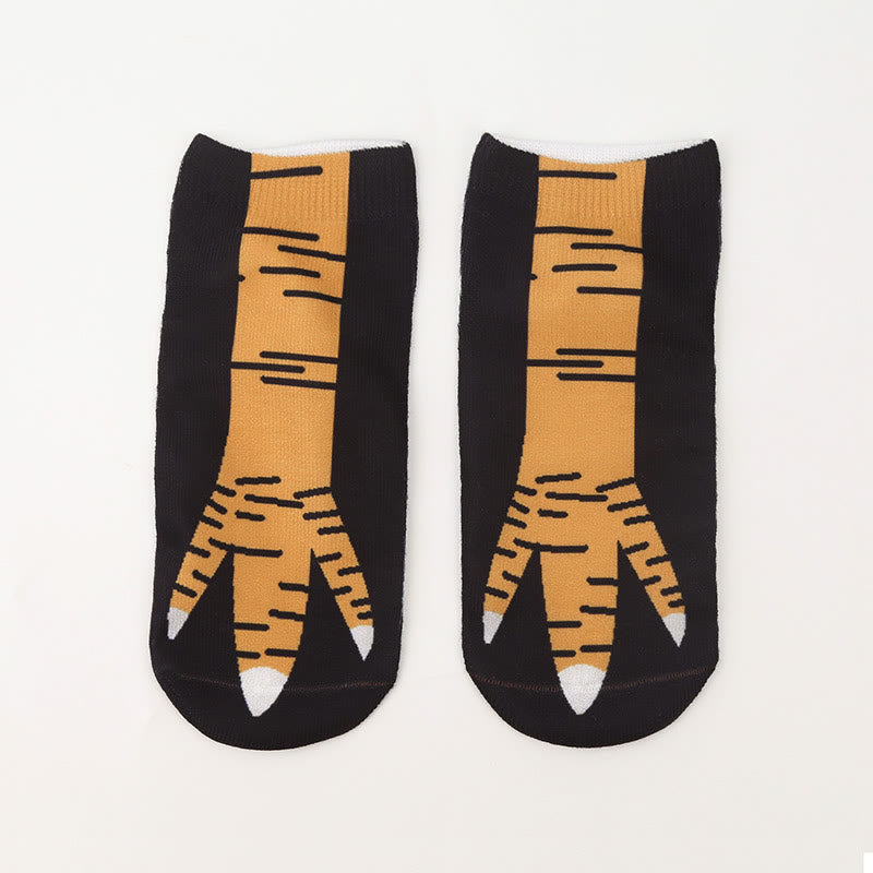 Chaussettes hautes 3D à motif pattes de poulet (4 paires) - image 5