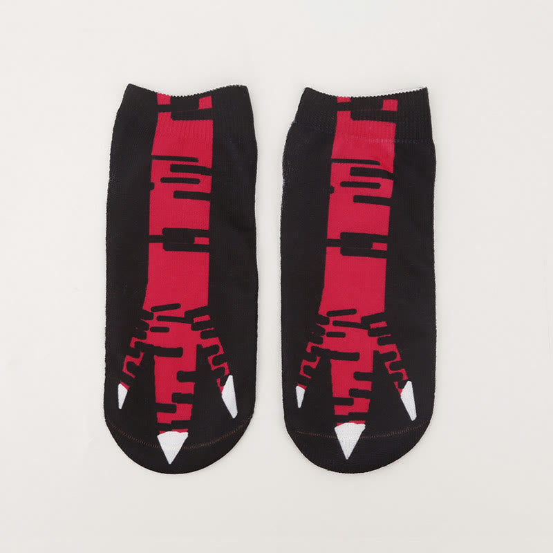 Chaussettes hautes 3D à motif pattes de poulet (4 paires) - image 3