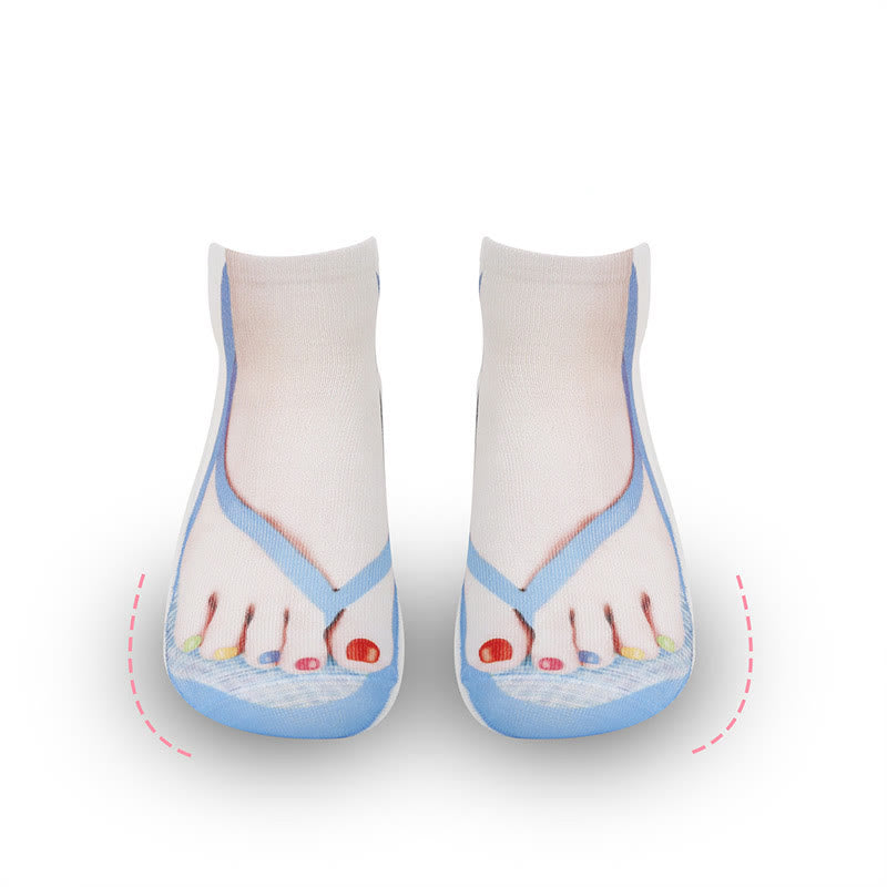 Chaussettes tongs 3D grande taille (3 paires) - image 6
