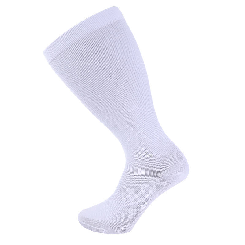Chaussettes de compression couleur pure grande taille 2XL-7XL