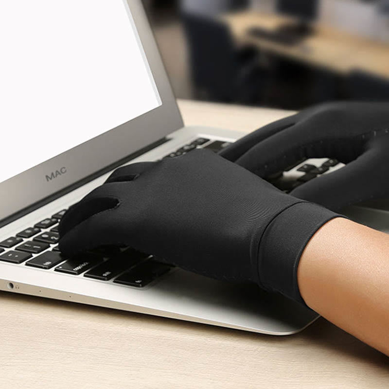 Gants de cyclisme à compression noirs