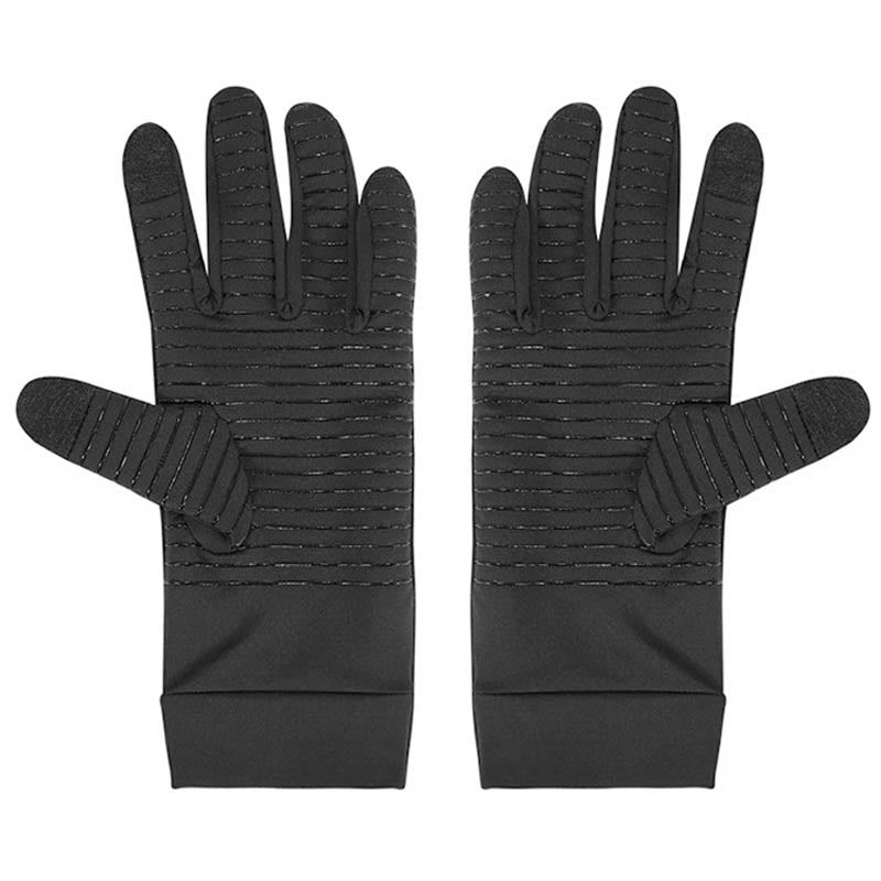 Gants de cyclisme à compression noirs