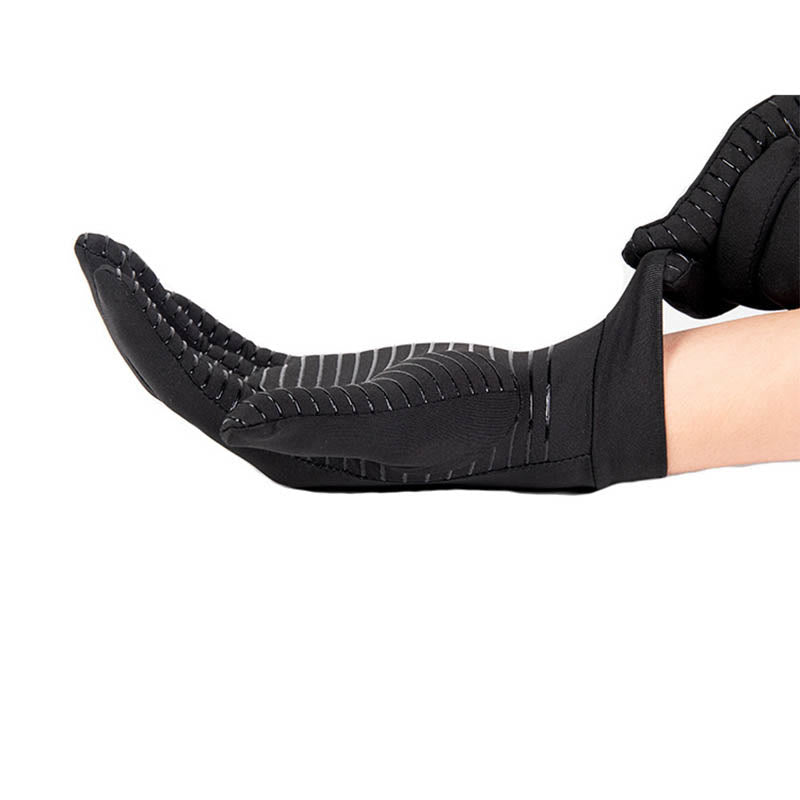 Gants de cyclisme à compression noirs