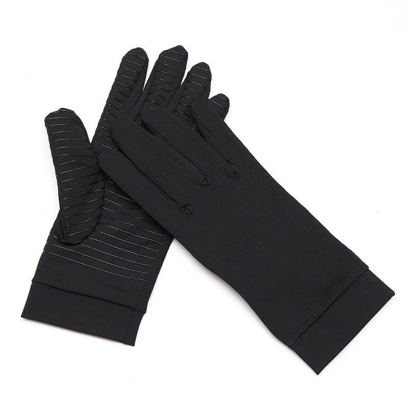 Gants de cyclisme à compression noirs - image 7