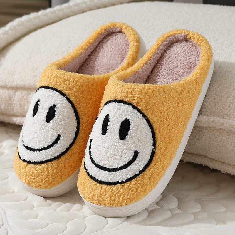 Chaussons antidérapants grande taille motif smiley