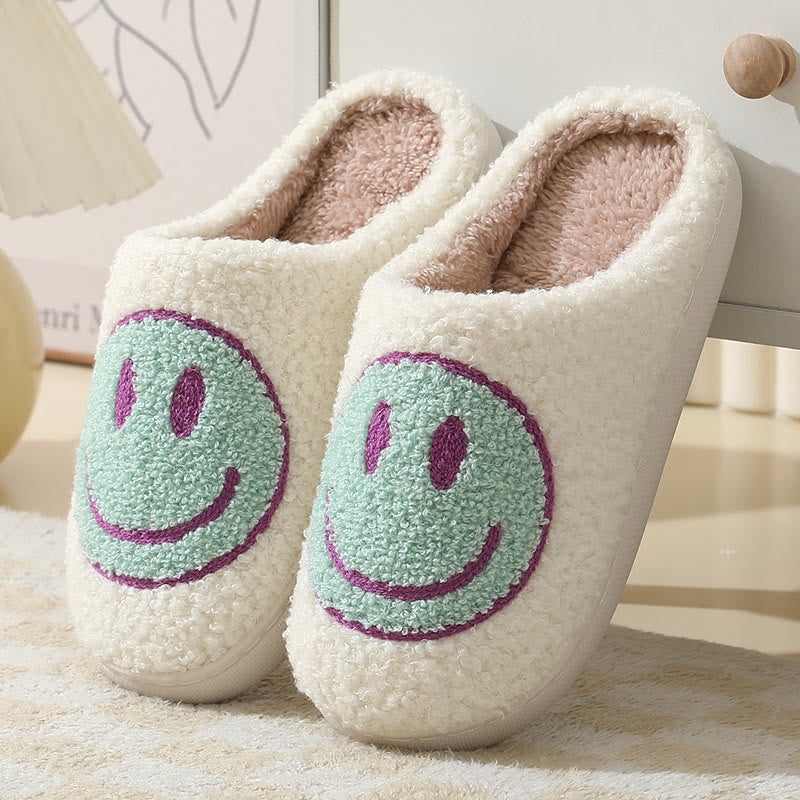 Chaussons antidérapants grande taille motif smiley