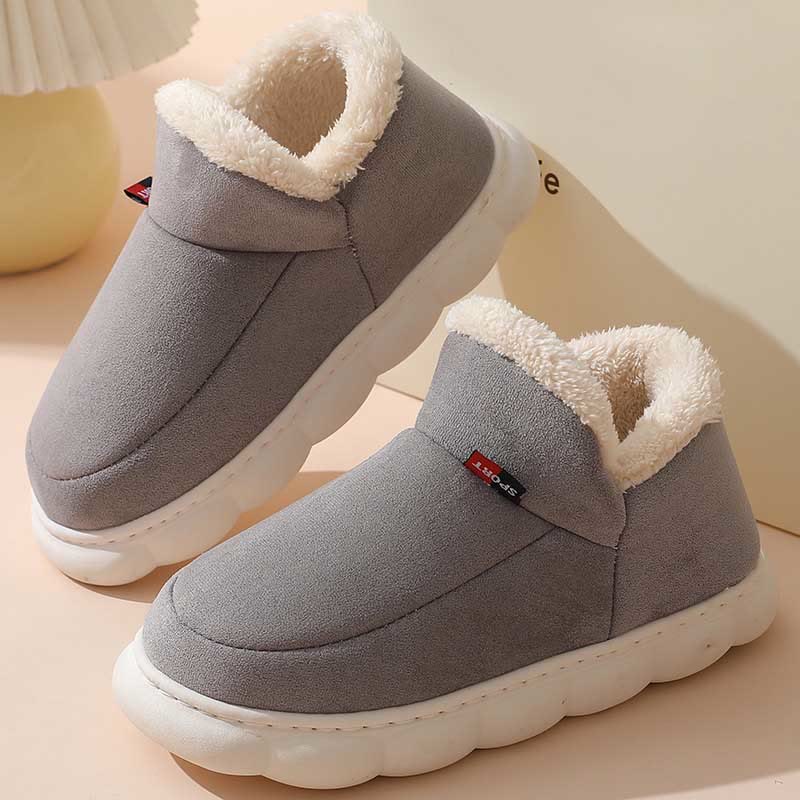 Chaussons d'intérieur souples et antidérapants grande taille - Gris - EU43-44 (US8-9) - image 10