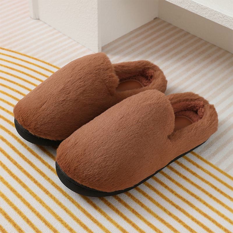 Chaussons d'hiver marron grande taille - image 4
