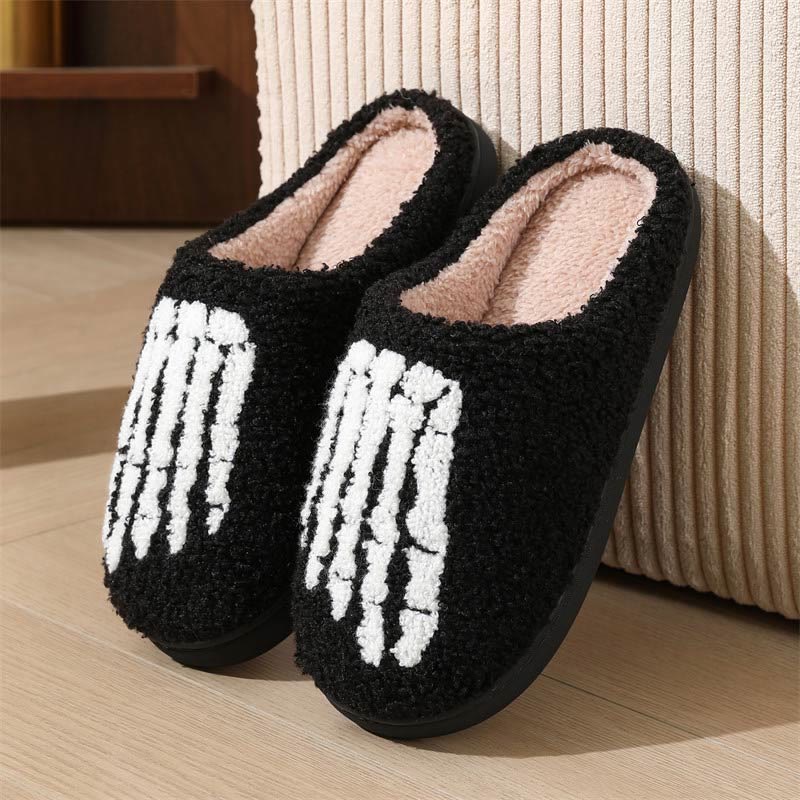 Chaussons grande taille motif cœur et main fantôme - Main fantôme - EU42-43 (US8.5-9) - image 12