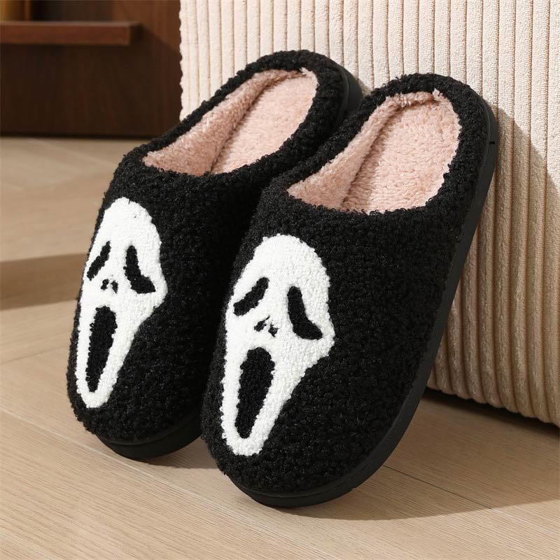 Chaussons grande taille motif cœur et main fantôme - Blanc - EU42-43 (US8.5-9) - image 12