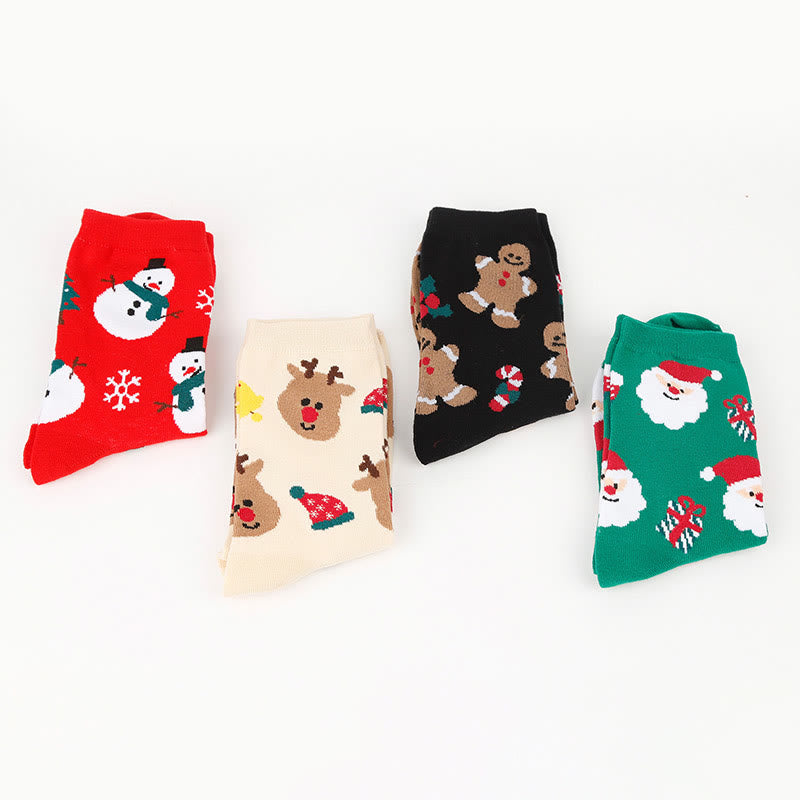Chaussettes de Noël mignonnes grande taille (4 paires) - image 3