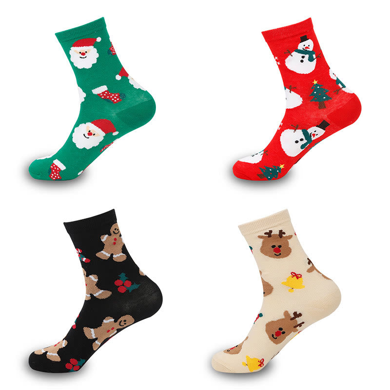 Chaussettes de Noël mignonnes grande taille (4 paires) - image 2