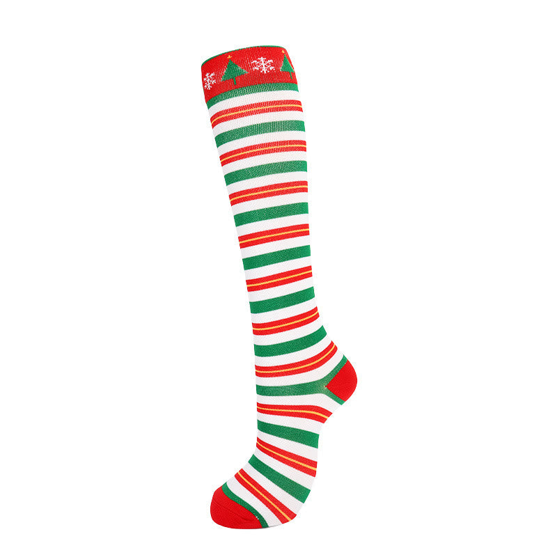 Chaussettes de compression à motif mignon de Noël (6 paires) - image 6