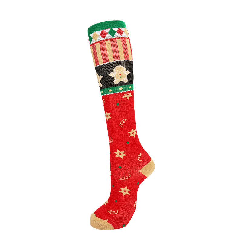 Chaussettes de compression à motif mignon de Noël (6 paires) - image 5