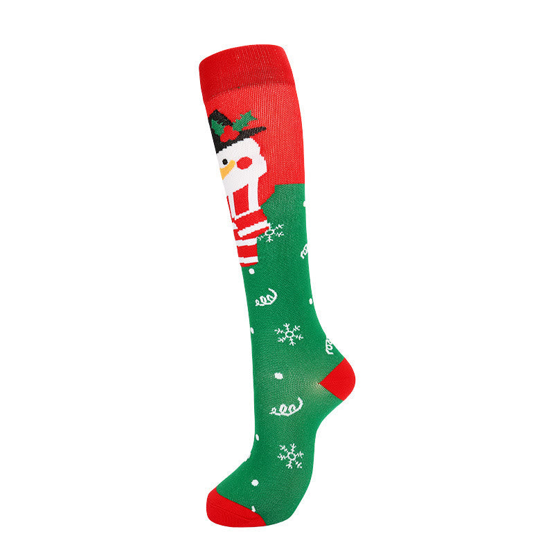 Chaussettes de compression à motif mignon de Noël (6 paires) - image 3