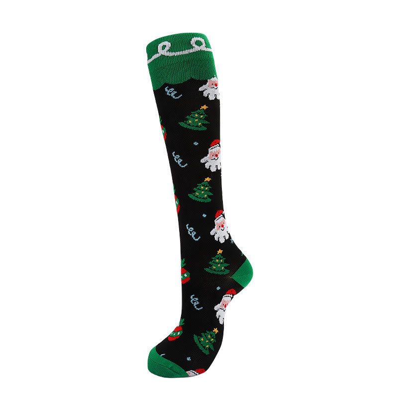Chaussettes de compression à motif mignon de Noël (6 paires) - image 2