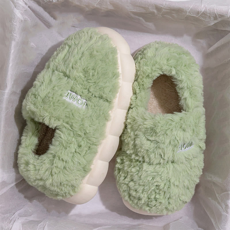 Chaussons à semelle épaisse de couleur unie grande taille - Vert - EU43-44 (US9-10) - image 10