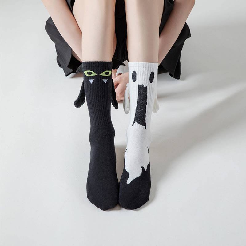 Chaussettes courtes à attraction magnétique fantôme grande taille (2 paires) - Multicolore - EU36-44 (US3-10) - image 1