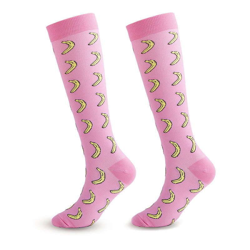 Chaussettes de compression hautes motif fruits et animaux (6 paires) - image 2