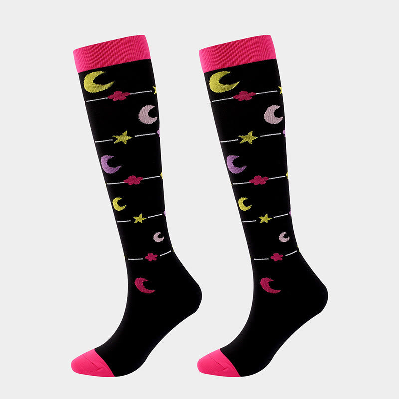 Chaussettes de compression de sport mignonnes et tendance (7 paires)