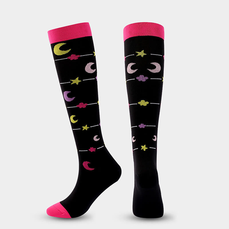 Chaussettes de compression de sport mignonnes et tendance (7 paires)