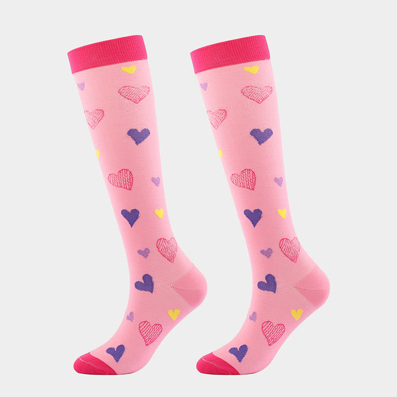 Chaussettes de compression de sport mignonnes et tendance (7 paires)