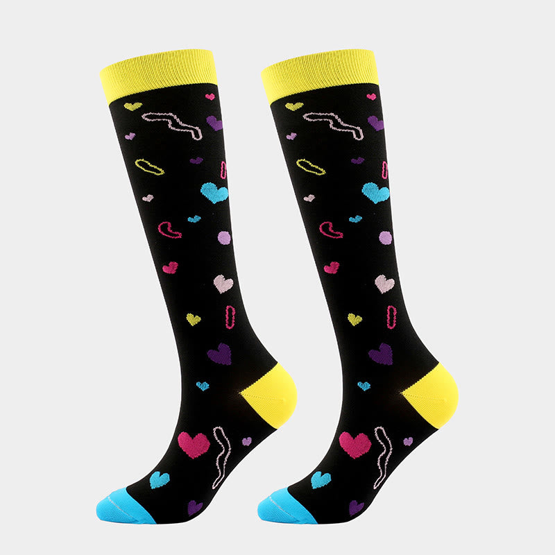 Chaussettes de compression de sport mignonnes et tendance (7 paires)