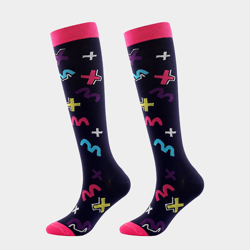Chaussettes de compression de sport mignonnes et tendance (7 paires)