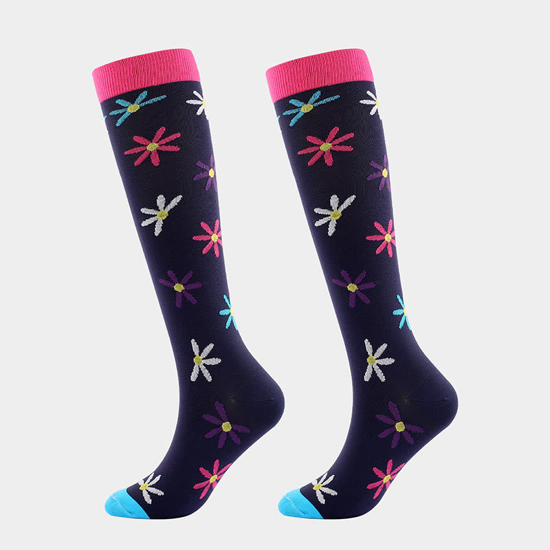 Chaussettes de compression de sport mignonnes et tendance (7 paires)
