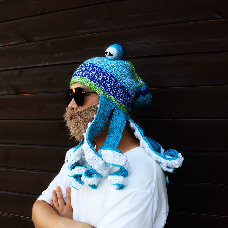 Bonnet tentacule de pieuvre coloré grande taille