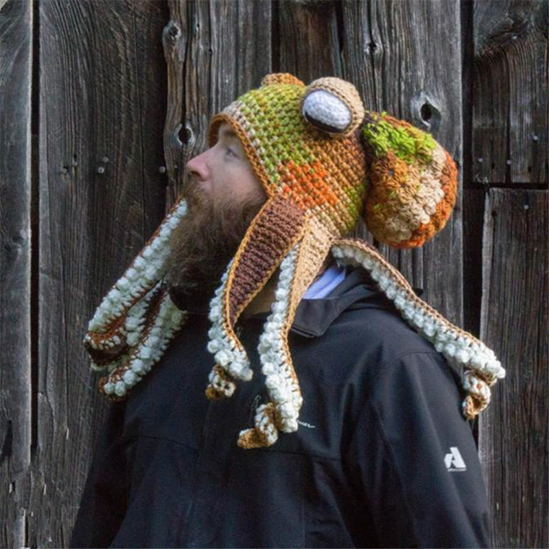 Bonnet tentacule de pieuvre coloré grande taille