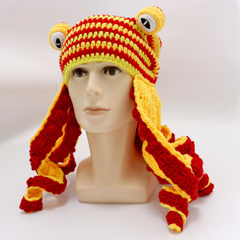Bonnet tentacule de pieuvre coloré grande taille