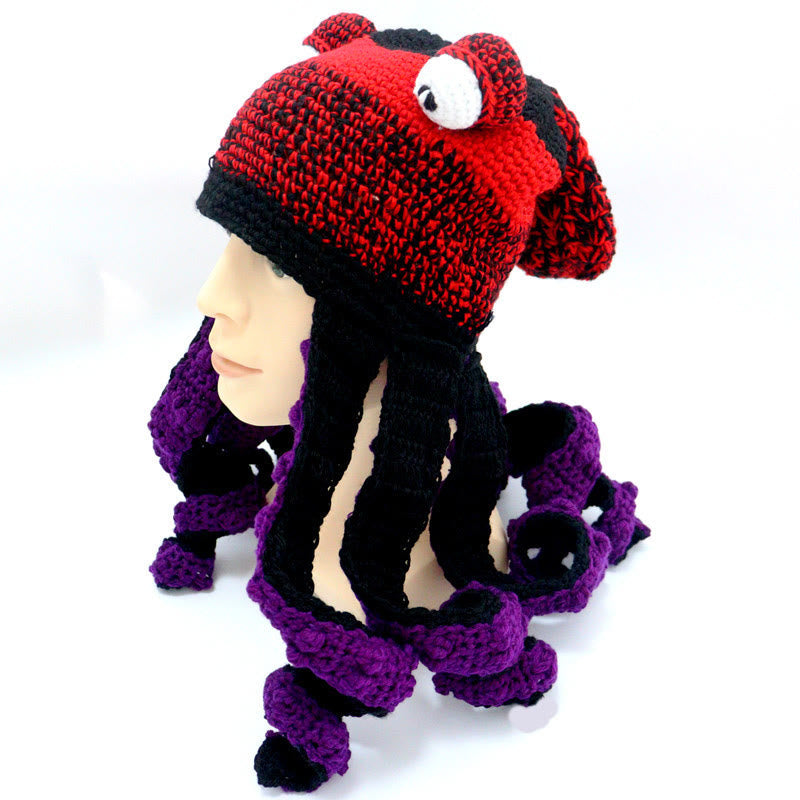 Bonnet tentacule de pieuvre coloré grande taille
