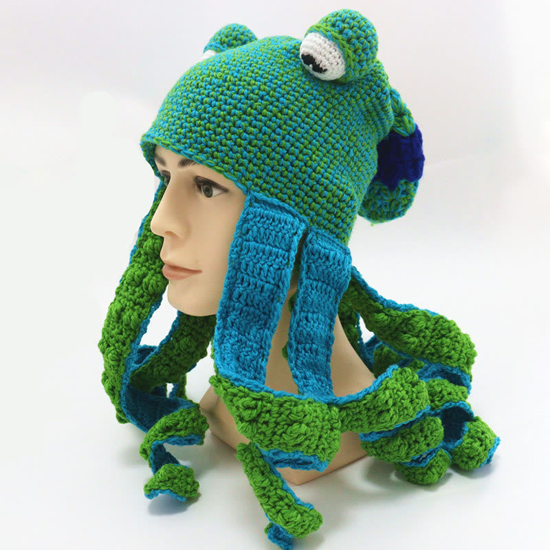 Bonnet tentacule de pieuvre coloré grande taille