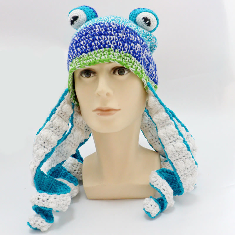 Bonnet tentacule de pieuvre coloré grande taille