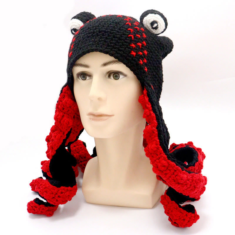 Bonnet tentacule de pieuvre coloré grande taille