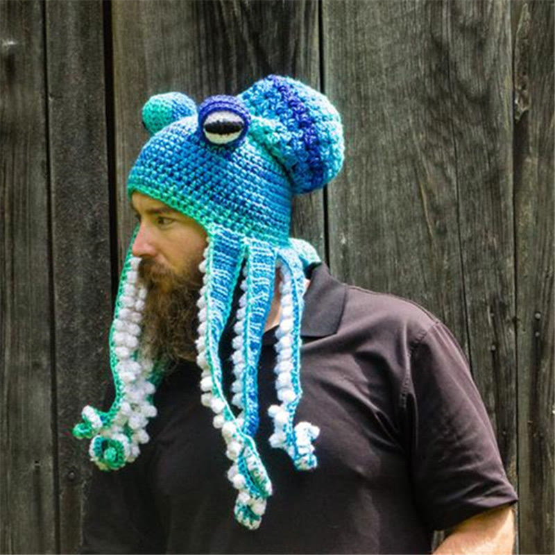 Bonnet pieuvre drôle grande taille - Bleu - Taille unique - image 7