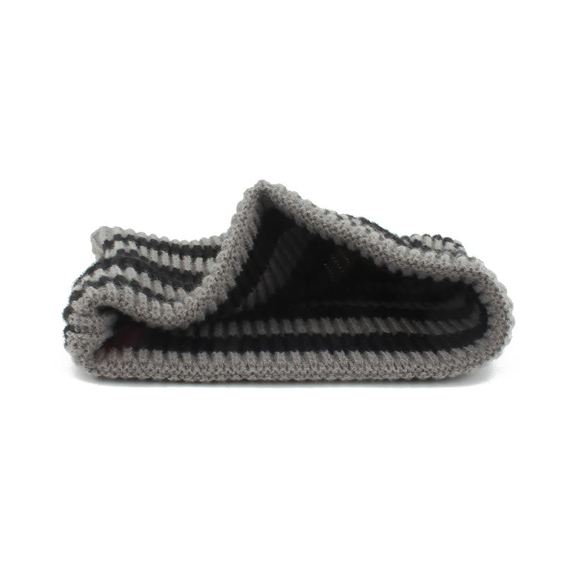 Bonnet oreilles de chat à rayures épaisses grande taille - image 9