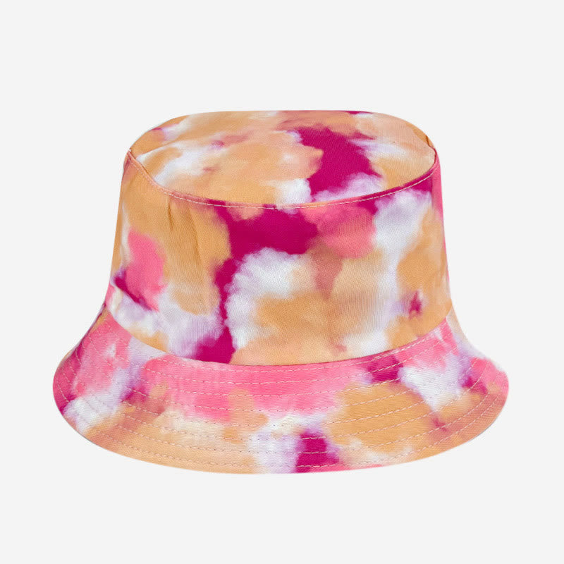 Chapeau bob tie-dye rouge grande taille