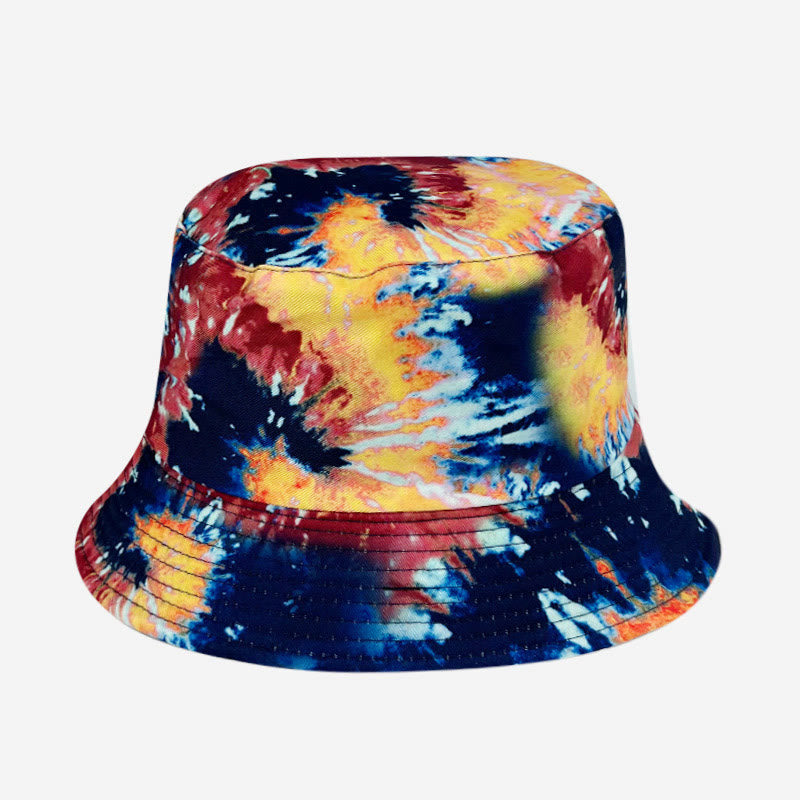 Chapeau bob tie-dye rouge grande taille