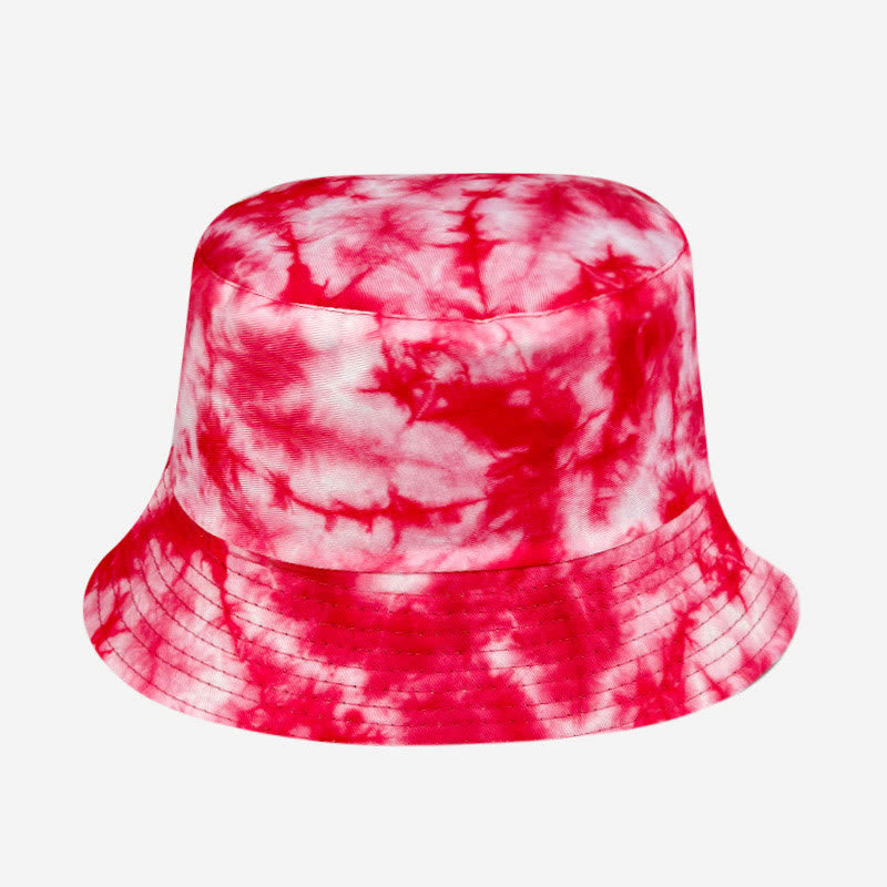 Chapeau bob tie-dye rouge grande taille