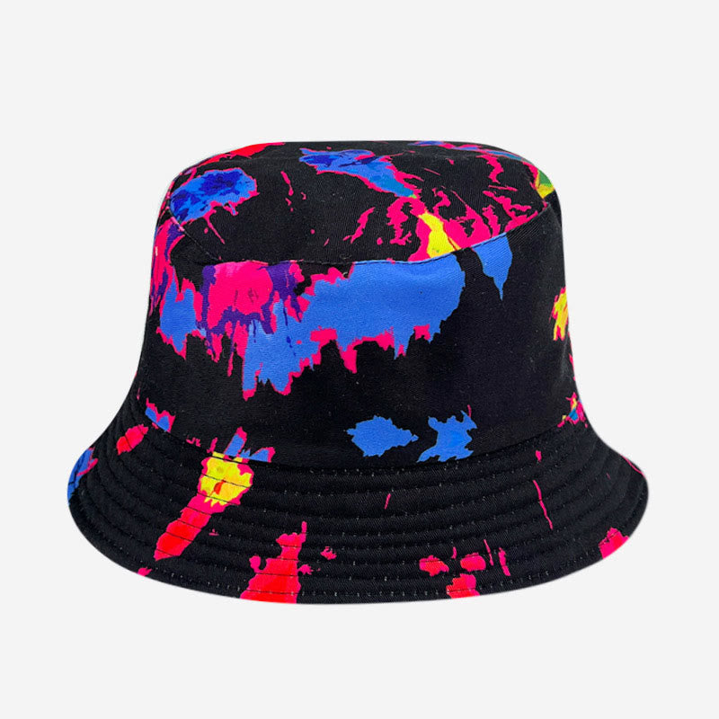 Chapeau bob tie-dye bleu violet grande taille