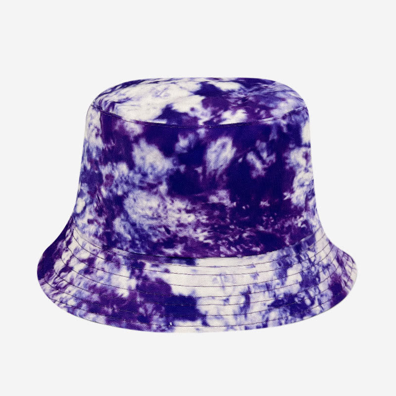 Chapeau bob tie-dye bleu violet grande taille