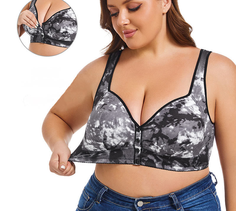 Soutien-gorge sans armatures tie-dye grande taille