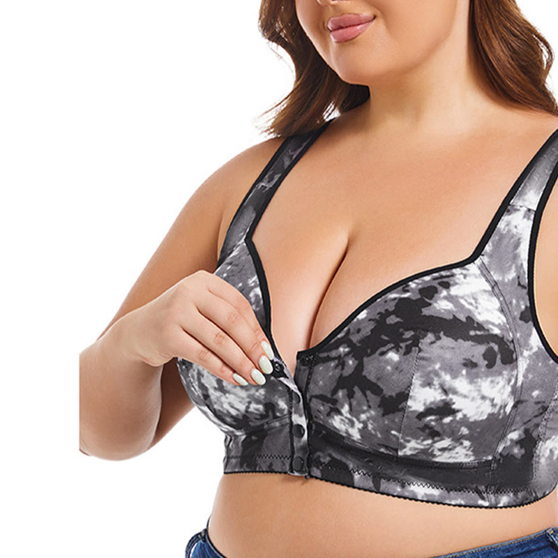 Soutien-gorge sans armatures tie-dye grande taille