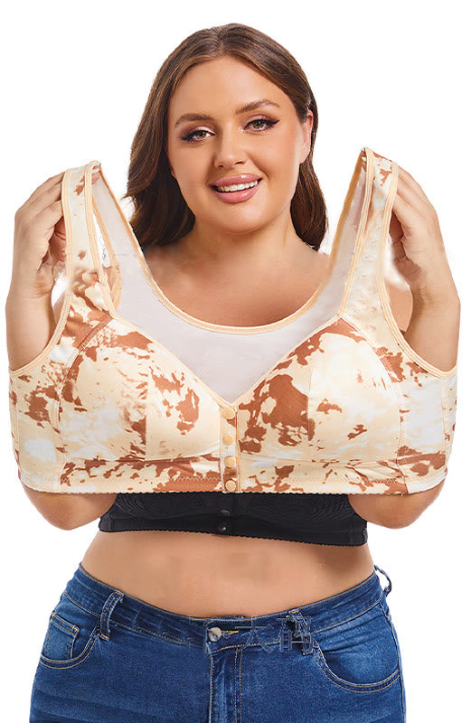 Soutien-gorge sans armatures tie-dye grande taille