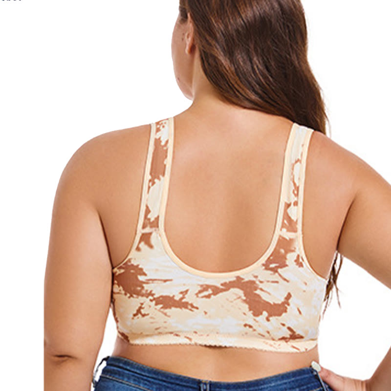 Soutien-gorge sans armatures tie-dye grande taille