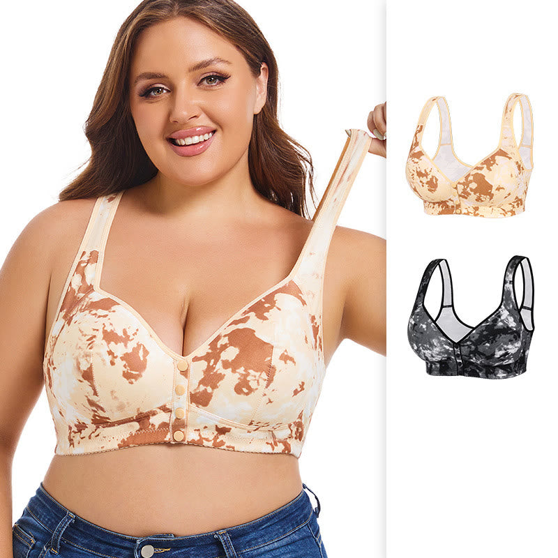 Soutien-gorge sans armatures tie-dye grande taille
